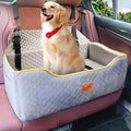 Car Seat for Large/Medium Dogs or 2 Small - Memory Foam Bed, Pet Safety Booster for Back Seats, Detachable Washable, Carriers Travel