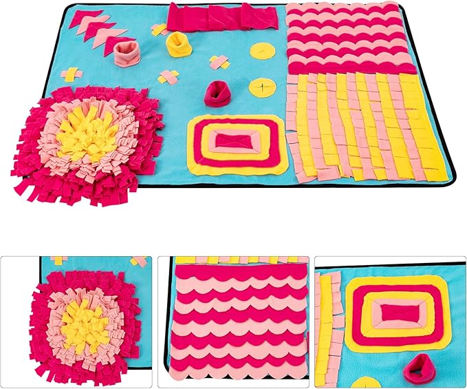 Snuffle Mat, Dog Feeding Mat, Fleece Pet Snuffle Mat for Dogs, for Relieving Tension and Anxiety, 27.55 * 41.33in, Encourage Natural Foraging