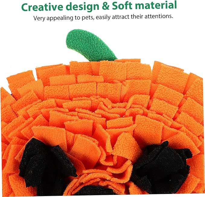 Pumpkin Shaped Dog Sniffing Mat Enrichment Toy for Mental Bright Pet Plaything for All Breeds Design for Interactive Feeding