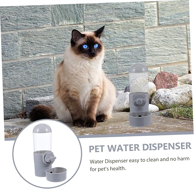 Milisten Dog Hanging Water Dispenser for Cats and Automatic Pet Feeder Easy Installation Prevents Wet Convenient for Cage Use for Busy Pet Owners