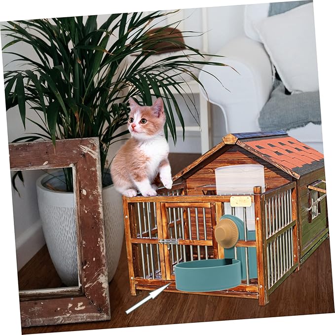 SUPVOX 1pc Automatic Cat Water Dispenser Compact Pet Cage Water Feeder for Dogs Cats for Pets Lightweight and Easy to Store Green