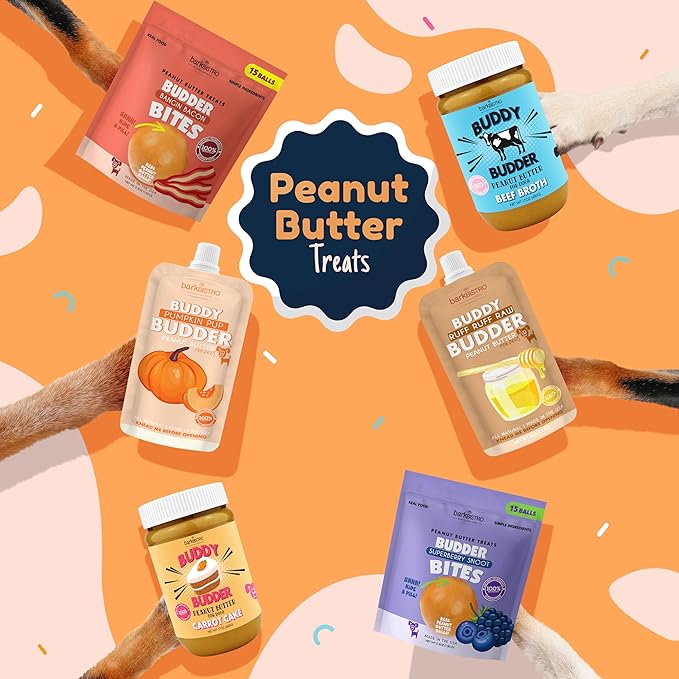Bark Bistro Company, Superberry Snoot + Barkin Banana + Pumpkin Pup, 100% Natural Dog Peanut Butter, Healthy Dog Treats - Made in USA (Set of 3 / 17oz)