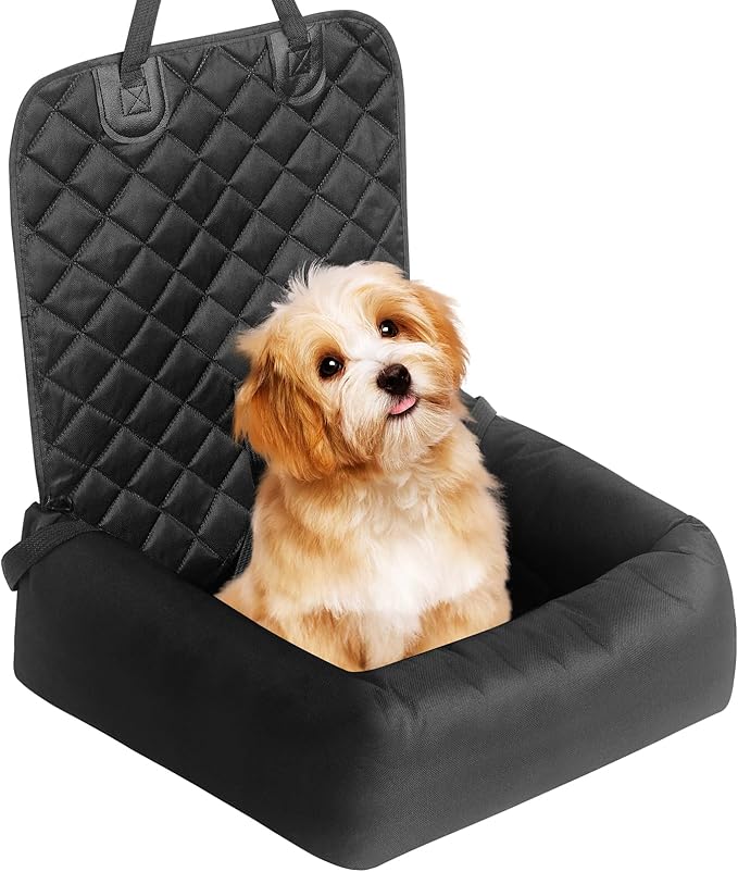 Car Seats for Small/Medium Dogs, Memory Foam Dog Booster up to 35 lbs, Travel Pet Car Seat Washable Dog Bed