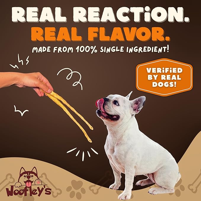 Woofley's Lamb Tail Dog Chew- (25 Count) - Meaty Thick Bones for Dogs - No Splinter Dog Bones