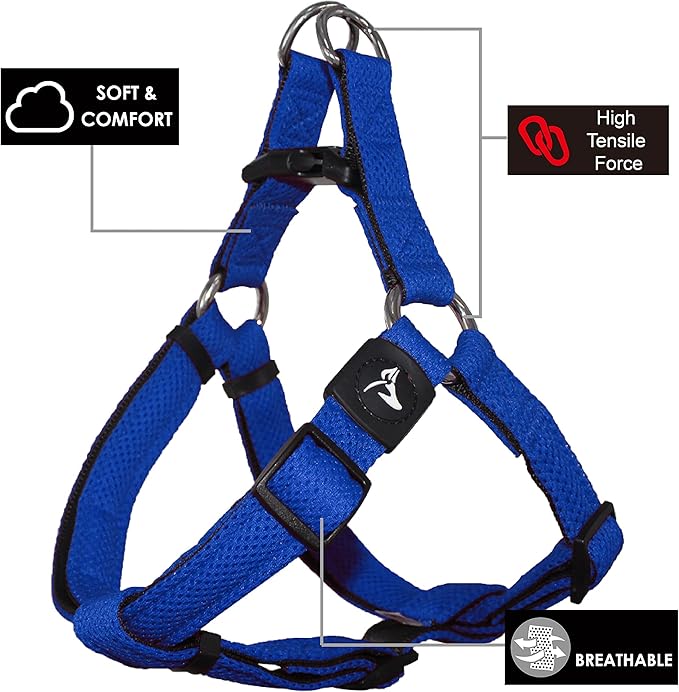 Kruz No Pull Dog Harness (Chest 21”-30”, Weight 22-53 lbs) Heavy-Duty Pet Harness for Medium Breeds, Ultra-Comfort Fit, Lifetime Durability, Adjustable Dog Harness No Pull Design (Red, Medium)