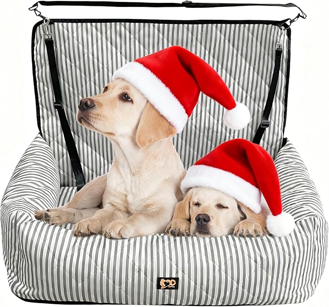 Dog Car Seat for Small and Medium Dogs, Booster Seat Sofa Pet Bed, Portable Car Travel Carrier Bed