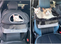Dog Booster Car Seat for Small Pets Under 20lbs, with Protective Mesh Cover & Foldable Metal Frame, Safety Leash, Plush Cushion, Portable Pet Car Seat for Puppy Cats