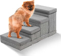 BOSQUE Dog Stairs for High Bed, Foldable Pet Stairs for Small Medium or Large Dogs Puppy with Storage for Bed or Couch, Cat Dog Steps Ramp with Zip up to 200 lbs