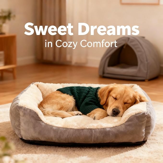 Small/Medium Dog Sweater, Warm Dog Winter Coat w/Sleeves, Comfortable High Neck Premium Dog Clothes for Golden Retriever-Best for Holidays, Daily Walks XXL Green