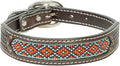 Weaver Leather Pet Beaded Basket Weave Dog Collar