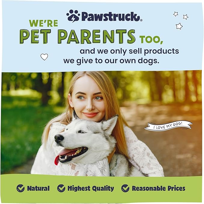 Pawstruck Natural 7-9” Beef Tendon Chew Sticks for Dogs – Premium Rawhide-Free, Single Ingredient, High Protein, Low Odor Dental Treat – 10 Count – Packaging May Vary