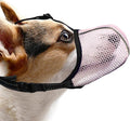 Dog Muzzle, Breathable Soft for Small Dogs to Anti & Prevent Barking Biting Chewing, Reflective & Adjustable Basket Muzzle with Air Mesh for Toy Poodles Pink S