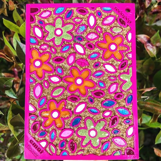 SodaPup Flower Power eMat – Durable Lick Mat Feeder Made in USA from Non-Toxic, Pet-Safe, Food Safe Rubber for Mental Stimulation, Avoiding Overfeeding, Fresh Breath, Digestive Health, & More