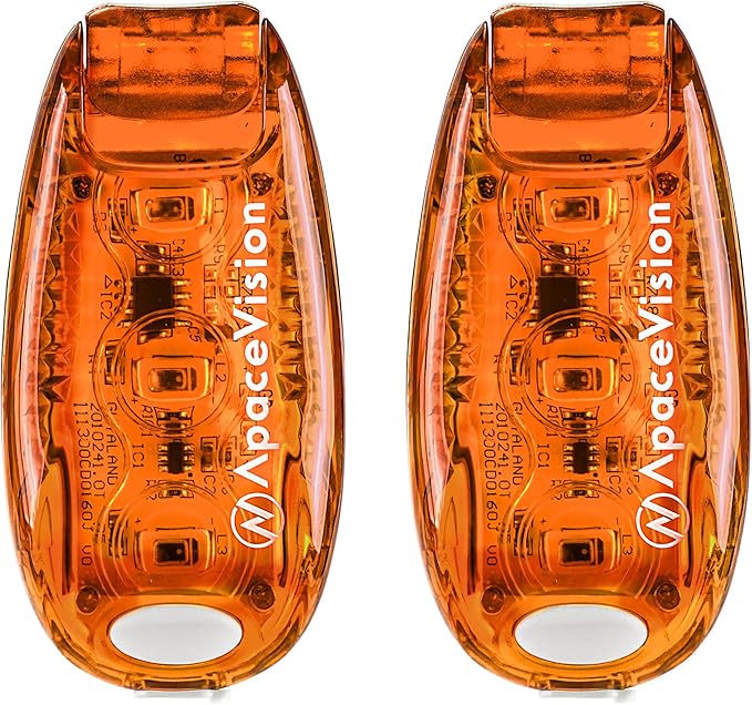 EverLightFX USB Rechargeable LED Safety Light (2 Pack) by Apace - Super Bright Bike Tail Light Works Brilliantly as Running Light for Joggers, Pets, Bicycle Strobe or Rear Clip On Lights