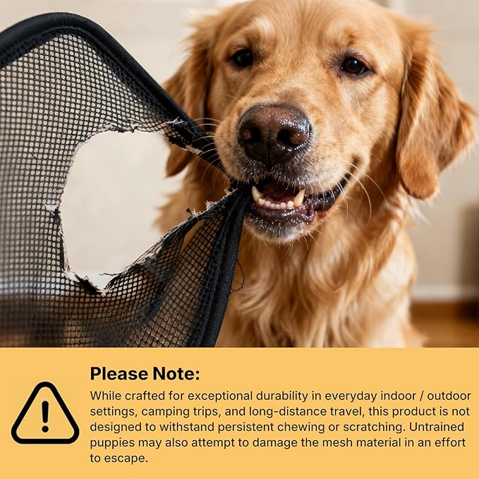 Veehoo Large Dog Crate for Indoor Outdoor, Portable Collapsible Travel Dogs Crate, 42 Inch Soft Foldable Pet Kennel with 4-Door Mesh Windows