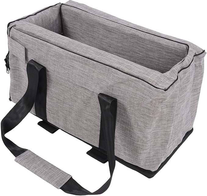 Center Console Dog Car Seat for Small Dogs 42x20x22cm, 300D PU Oxford Cloth - Comfortable Booster with Dual Safety Straps, Portable Design for Pet Travel