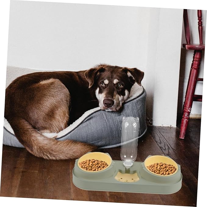 POPETPOP Automatic Feeder Dog Water Bowl Double Bowl Pet Feeder Cat Food Dispenser for Dog Random Style