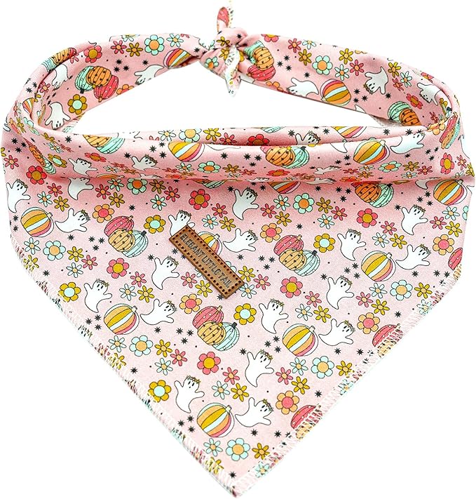 Elegant little tail Dog Bandana, Fall Dog Scarf Dog Bandana Halloween Adjustable Dog Scarf Handkerchief Boy Girl Dog Bibs Scarf for Square Dog Kerchief for Small Large Dogs