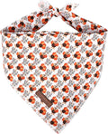 Thanksgiving Dog Bandana, Triangle Bid Scarf with Turkey Pattern, Cotton Pet Kerchief for Girl Boy Dogs or Cats, Cute Puppy Bandana, Fancy Thanksgiving Gifts for Dogs