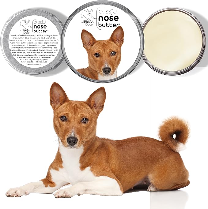 The Blissful Dog Basenji Unscented Nose Butter - Dog Nose Butter, 4 Ounce