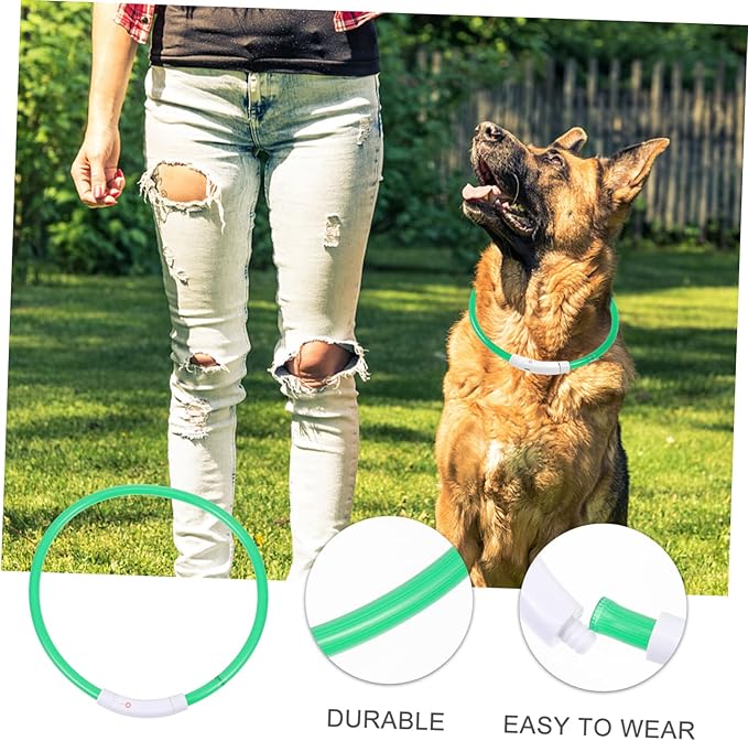 Sosoport Led Dog Collar USB Charging Fashionable Pet Accessory Night Visibility Collar