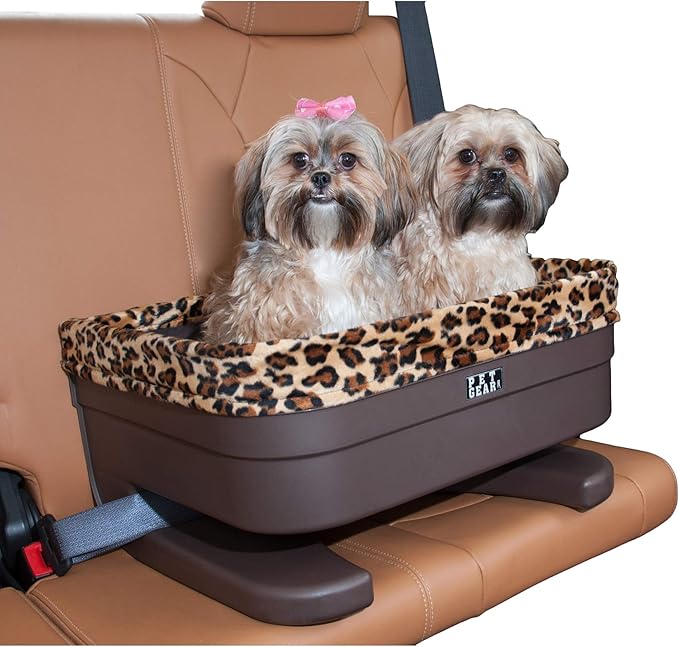 Pet Gear Booster Seat for Dogs/Cats, Removable Washable Comfort Pillow + Liner, Safety Tethers Included, Installs in Seconds, No Tools Required, 3 Colors