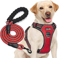No Pull Dog Harness Adjustable Reflective Oxford Easy Control Medium Large Dog Harness with A Free Heavy Duty 5ft Dog Leash