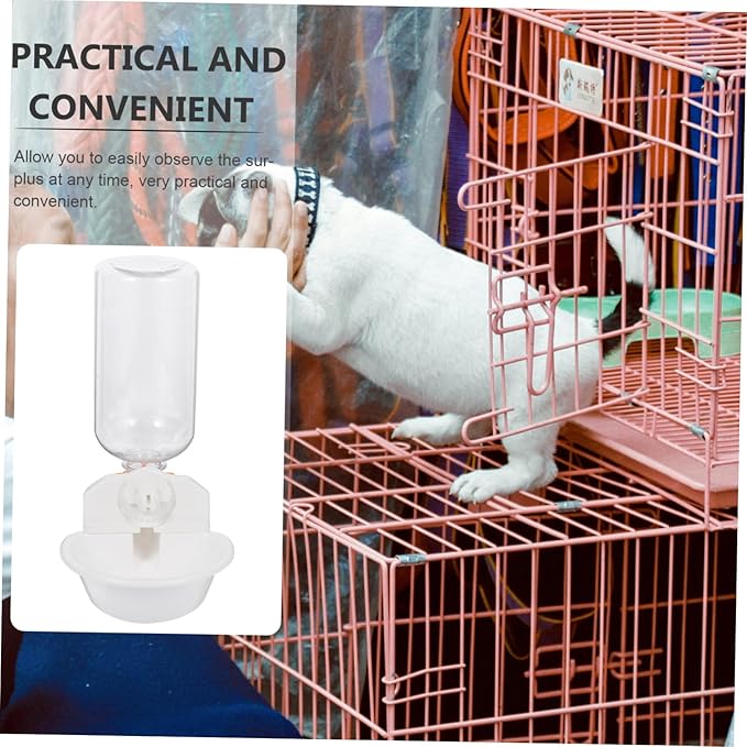 Automatic Pet Water Feeder for Cats Dogs and Pigeons Hanging Cage Drinking Tool White Ideal Portable Pet Drinking Water Dispenser for Indoor and Outdoor Use