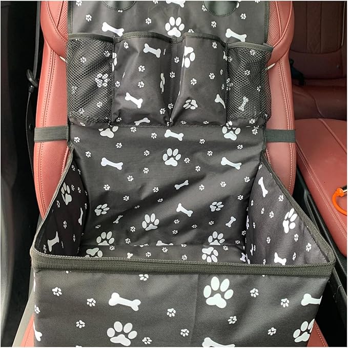 Dog Car Seat with Storage Pockets,Scratch Proof Durable Pet Booster Front for Small Medium