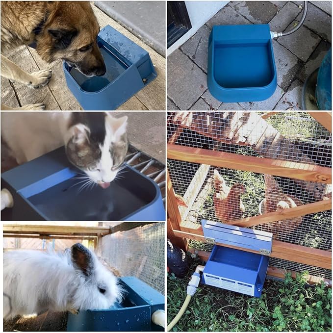 Enjoying Automatic Dog Water Dispenser 2L Outdoor/Indoor Pet Waterer Feeder Self Filling Water Float Valve Livestock Waterer for Dog Cat Chicken