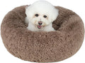 Best Pet Supplies Dog House Bed Crate Mat Tent Indoor Round Soft Plush for Small, Medium, and Large Breeds - Caramel, 27 x 27 x 7.5