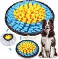 Vivifying Snuffle Mat for Dogs, Adjustable Sniff Mat for Slow Eating and Keep Busy, Interactive Enrichment Toys for Dogs for Mental Stimulation (Yellow&Blue)