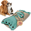 Cocoon® - Eco-Friendly Pet Burial & Cremation Ceremony Kit (Premium Wool) - Casket for Dogs and Cats (Choose Size & Color) (Medium, Aqua)