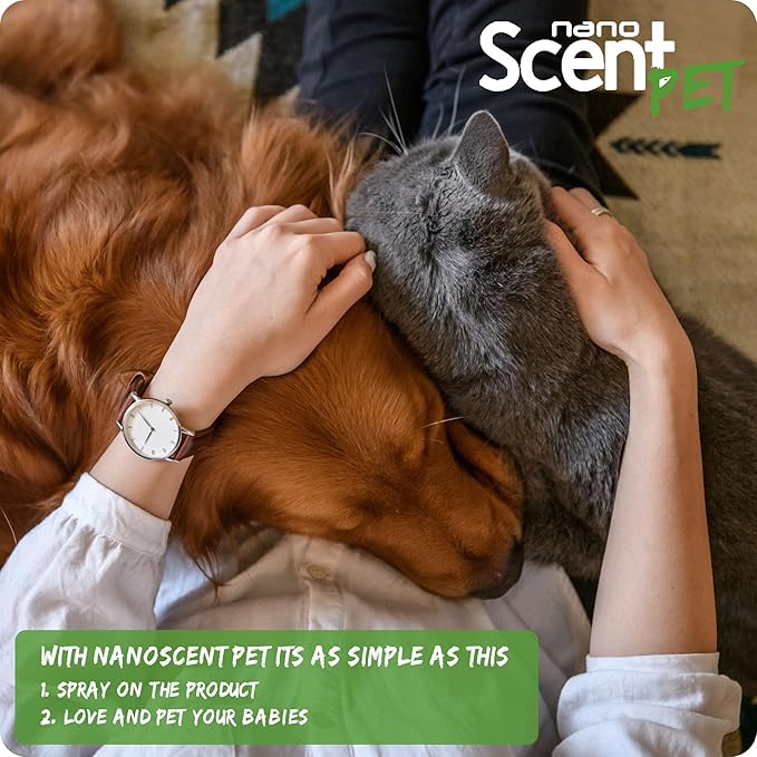 PET Odor Neutralizing Pet Freshening Spray, Nano-Activated, 98% Natural, Alcohol-Free Grooming Spray for Dogs, Cats & Fabrics, Long-Lasting Touch-Release Fragrance - Floral Daze (200mL)