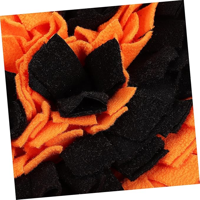 Pumpkin Snuffle Mat for Dogs Interactive Dog Puzzle Mat for Mental Slow Feeding Toy Bright Foraging Skills for All Breeds