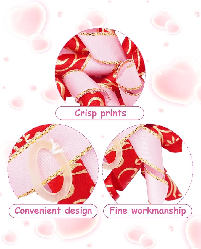 PET SHOW 20 Pack/10 Pairs Pink Curly Dog Hair Bows with Rubber Bands for Small Medium Dogs Girl Spiral Puppy Swirl Topknot Cat Female Holiday Hair Accessories Pet Favor Gift(Pink)