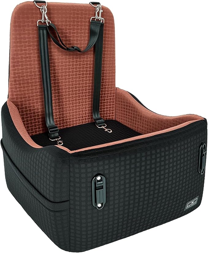 PETSFIT Dog Car Seat with Patent Safe Buckles (Brown)