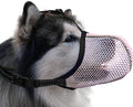 Dog Muzzle for Extra Large Dogs - Anti Barking/Biting/Chewing- Reflective & Adjustable Basket Muzzle with Air Mesh for German Shepherd Pink XXL