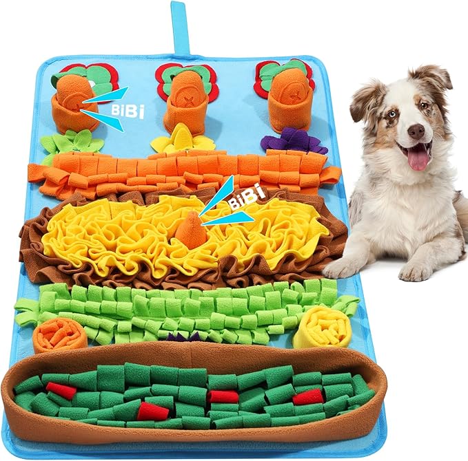 KeeKit Pet Snuffle Mat, 32"x20" Slow Feeding Mat for Dogs, Interactive Puzzle Toy for Training, Stress Relief & Mental Stimulation - Encourages Natural Foraging, Reduces Fast Eating