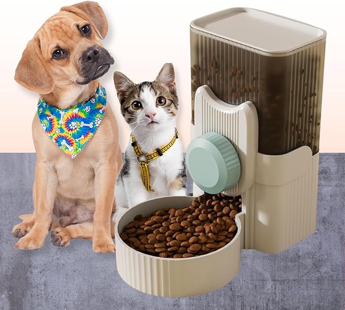 Jainchan® Pet Cat Dog Normal/Hanging Automatic Water Drinking/Food Dispenser Container Washable | Pet Food Container Dog Food Container | Dog Assecories | Gift for Dogs | Food 1 Litter