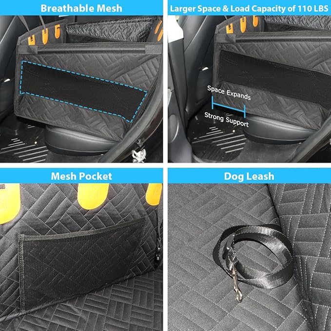 Dogs Car Seats for Puppy Car Seat Booster Back Seat Extender for Small Dogs Pet Seat Cover for Trunk, SUV （L Size）