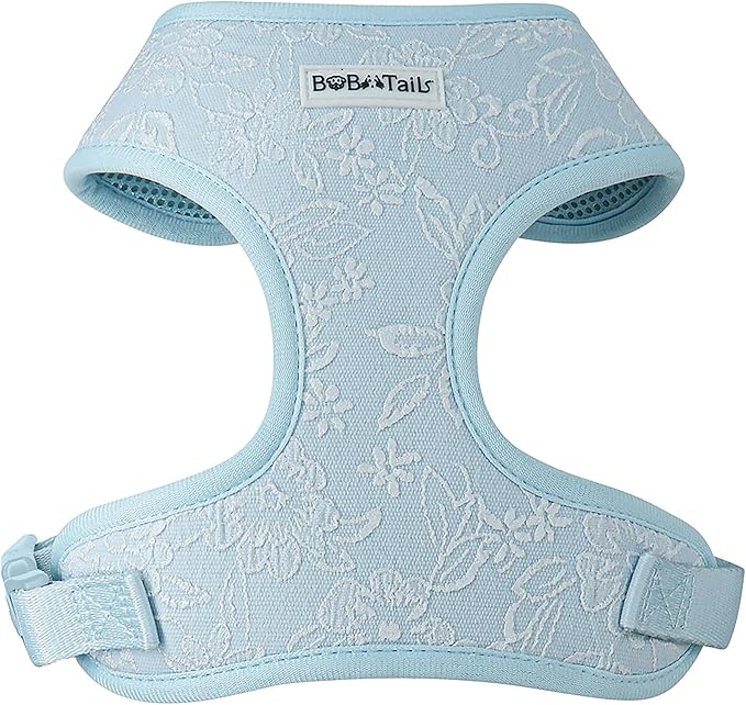 No Pull Dog Vest Harness for Small&Medium Dogs, Side Clip Adjustable Pet Vest, Soft Breathable, Fashion Dog Harnesses for Walking, Running, Shopping (Light Blue,M)