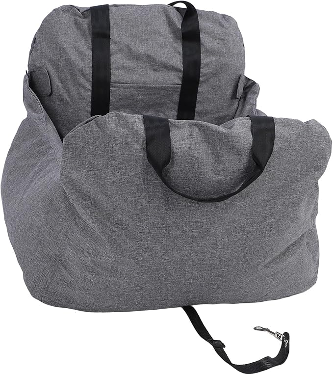 Portable Pet Booster Seat, Comfortable Dog Car Seat with PP Cotton, Washable Travel Safety Car Seat for Trip, Light and Portable with Oxford Cloth for Pet Seat