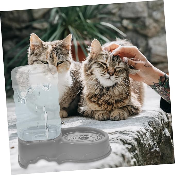 VANZACK Automatic Pet Feeder Dispenser Pet Water Fountain Capacity Gravity Feeder for Cats and Dogs