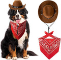 Dog Halloween Costumes, Dogs Cowboy Costume Cowboy Hat for Bandana Scarf Dog Halloween Costumes for Small Medium Large Dogs (Large)