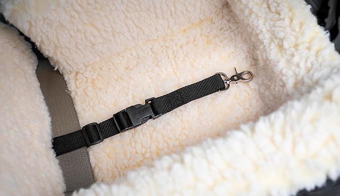 Snoozer Dog Car Seat: Lookout I Dog Booster Car Seat for Pets up to 18lbs, Helps Alleviate Travel Sickness & Fear for Dogs, Removable Washable Cover – Stone Diamond, Size Small
