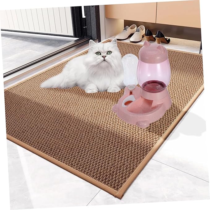 FRCOLOR Automatic Cat and Dog Water Feeder Cat Ear Design Convenient Pet Water Dispenser Capacity Smooth Surface Safe Material Pink