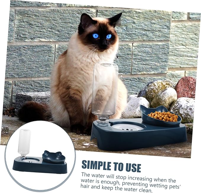 Stable PET Water Bowl and Feeder Spill Cat and Dog Drinking Dispenser Sturdy Non-Slip Design for Indoor Use Automatic Watering Bowl