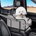 Center Console Dog Car Seat,Pet Puppy Car Seat,Middle Console Dog Armrest Booster Seat for Small Dogs(Gray)