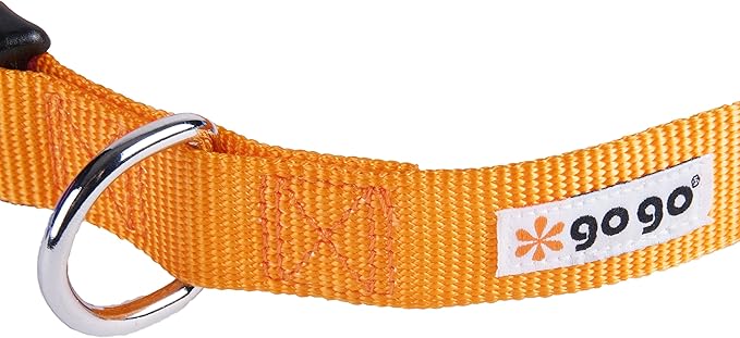 GOGO Pet Products Comfy Nylon 5/8-Inch Adjustable Pet Collar, Small, Orange
